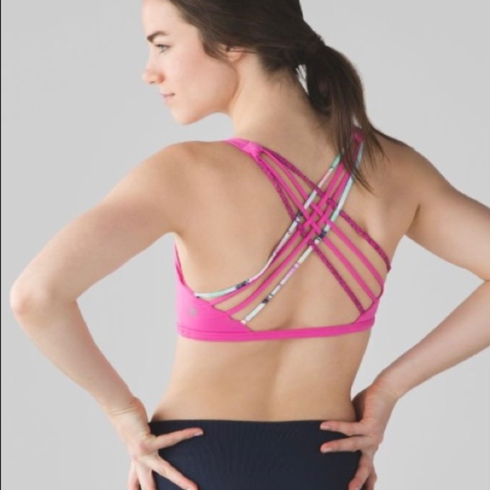 Lululemon Free to Be Bra Wild Pink Paradise/Red Mist Size 10